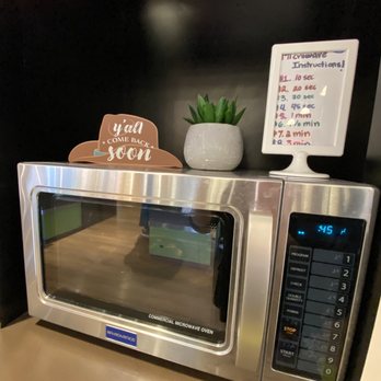 Seiwa Market - If you wanna nuke your meal, there's a microwave up front for your convenience! - International Grocery Near Me - Houston, Texas