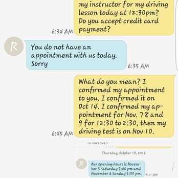 Ricardo's Driving School - This is my conversation with this unprofessional driving school! - Driving Schools Near Me - Vallejo, California