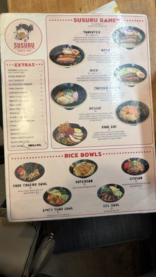 Menu photo 2 Susuru Ramen Bar Los Angeles, CA Menu photo 2 Susuru Ramen Bar Los Angeles, CA