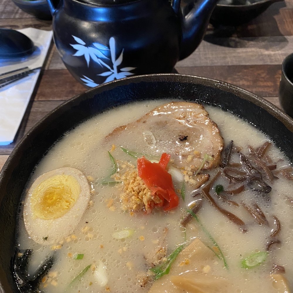 Sasuke Ramen - Tonkotsu, edemame, and hot green tea - Ramen Near Me - Arvada, Colorado Sasuke Ramen - Tonkotsu, edemame, and hot green tea - Ramen Near Me - Arvada, Colorado