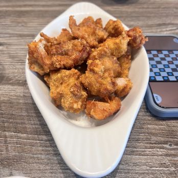 Nikka Ramen - Karaage Chicken (like popcorn chicken) sooo amazing. I'm drooling remembering it - Ramen Near Me - Goleta, California