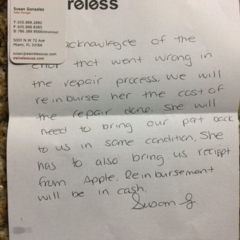 eWireless - Shouldn't screen repairs be simpler than this? I never expected to have a crappy manager draft out a contract for me when I went in. - Mobile Phones Near Me - Miami, Florida