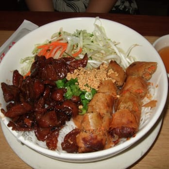 Asian Noodles - #45. Flame Broiled Pork and Imperial Rolls ($7.95) - Chinese Near Me - Reno, Nevada