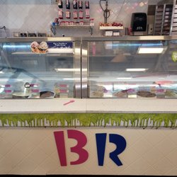 Baskin Robbins - Ice cream area with different flavors available.