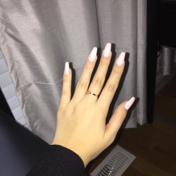 Infinity Nails & Day Spa - Pink acrylics. Extra $5 for length.