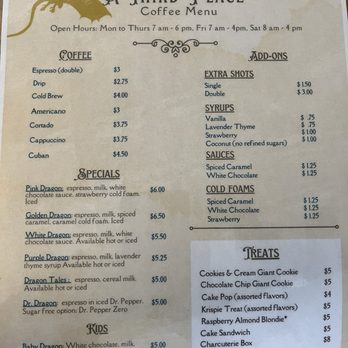 A Third Place Coffee & Books - Menu - Coffee & Tea Near Me - Medina, Tennessee