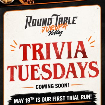 Round Table Pizza - May 19th at 7PM. First Trial Run! - Pizza Near Me - Jurupa Valley, California