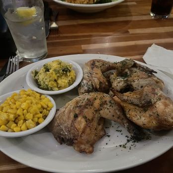 Cheddar's Scratch Kitchen - Whole roasted chicken with two sides!  Perfectly seasoned - American Near Me - Cypress, Texas