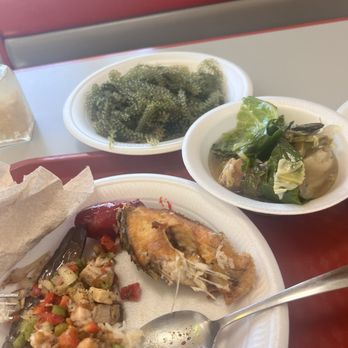 Pinoy1968 - Sea weed "lato" sea grapes, sisig pork, fried tilapia sinigang na Isda with green mustard and longganisa "chorizo" Filipino sarap!!! - Buffets Near Me - Henderson, Nevada Pinoy1968 - Sea weed "lato" sea grapes, sisig pork, fried tilapia sinigang na Isda with green mustard and longganisa "chorizo" Filipino sarap!!! - Buffets Near Me - Henderson, Nevada