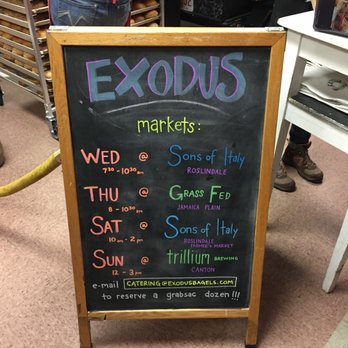 Exodus Bagels - Locations - Bagels Near Me - Roslindale, Massachusetts Exodus Bagels - Locations - Bagels Near Me - Roslindale, Massachusetts