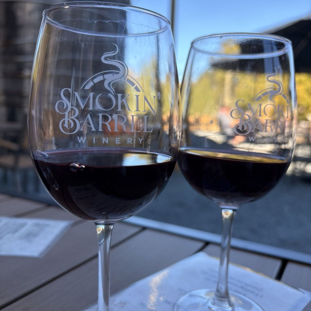 Smokin' Barrel Winery - Enjoying their nice Cabernet - Wineries Near Me - Lincoln, California