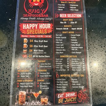 Juicy Seafood and Bar - Happy hour menu - Seafood Near Me - Fort Worth, Texas Juicy Seafood and Bar - Happy hour menu - Seafood Near Me - Fort Worth, Texas