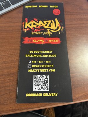 Menu photo 3 Krazy Street Food Baltimore, MD