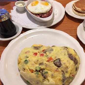 Original Pancake House - Top: Corn Beef Hash Bottom: Steak Omelet - Breakfast & Brunch Near Me - Chicago, Illinois Original Pancake House - Top: Corn Beef Hash Bottom: Steak Omelet - Breakfast & Brunch Near Me - Chicago, Illinois