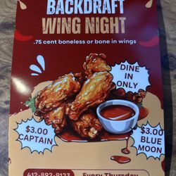 Backdraft Bar and Grille - Thursday Special