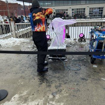 Robert C. Valade Park - Fire and Ice festival- watching an ice sculpture be created - Parks Near Me - Detroit, Michigan