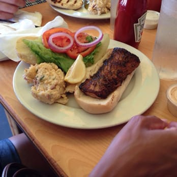 A-J's Dockside Restaurant - Blackened Mahi sandwich - Seafood Near Me - Tybee Island, Georgia