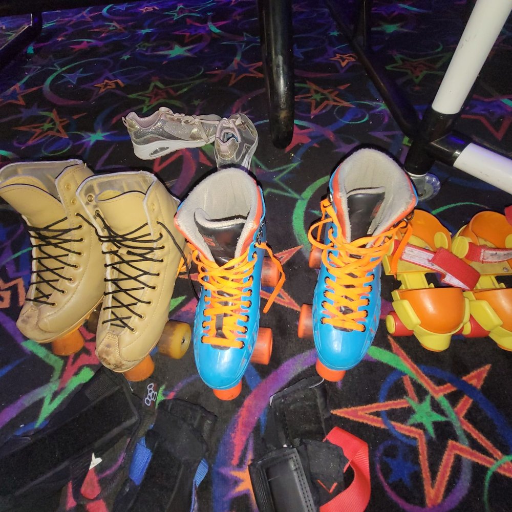 United Skates Clovis - United Skates - some of our skate rentals. The blue one hurts - Skating Rinks Near Me - Clovis, California
