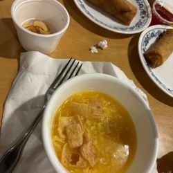 Lai Lai Asian Cuisine - Egg drop soup and egg roll