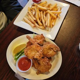 Shrimp and fries Shrimp and fries