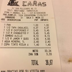 Las Cañas - La cuenta