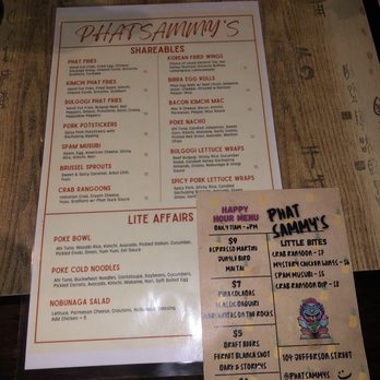 Phat Sammy's - Updated menu, and Happy Hour menu - Tiki Bars Near Me - Huntsville, Alabama