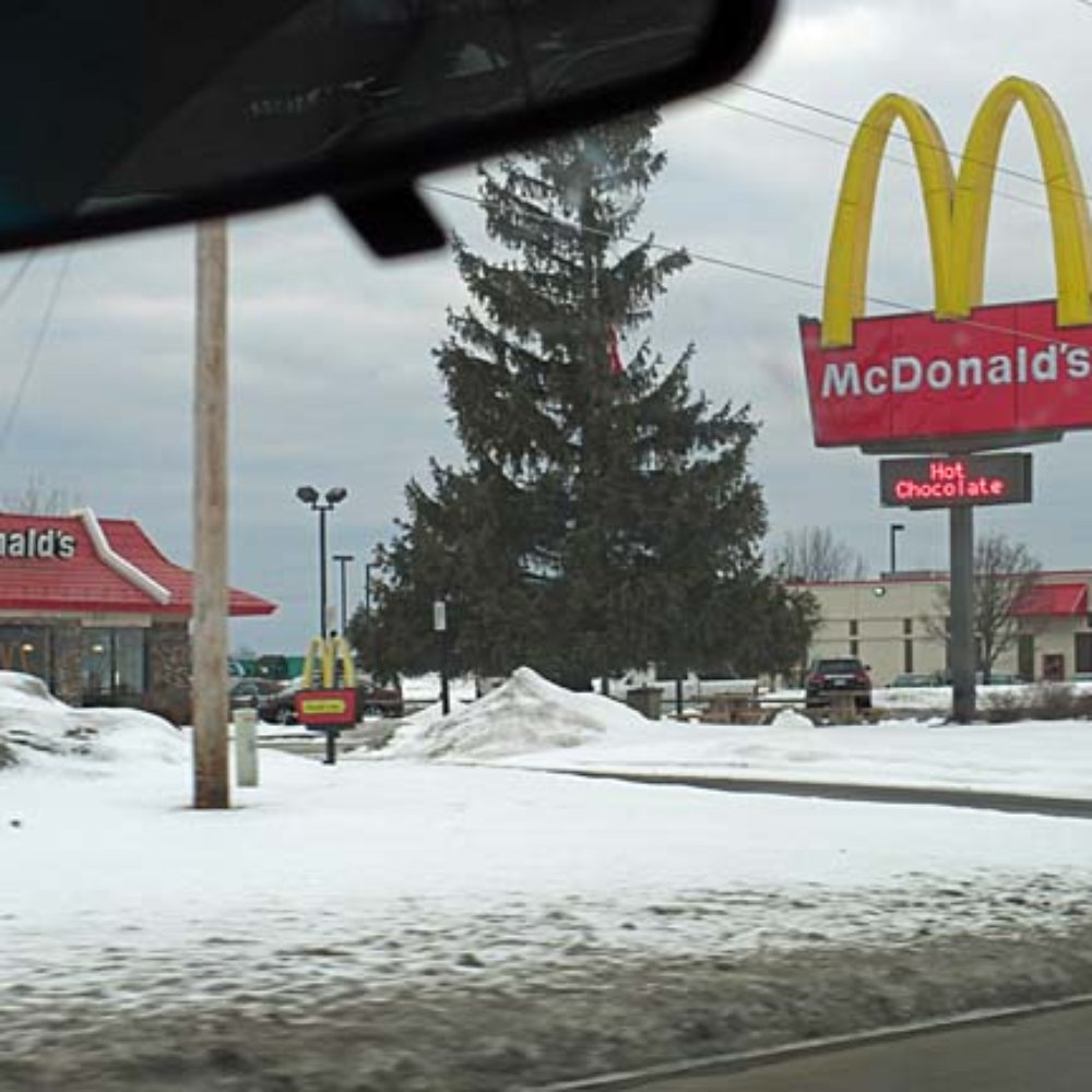 McDonald's - Yes, that's a rear view mirror. West Branch McD is just a little east of the highway exit. - Fast Food Near Me - West Branch, Michigan