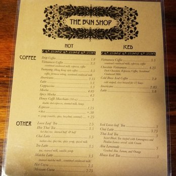 The Bun Shop - Coffee tea and espresso menu. - Breakfast & Brunch Near Me - Baltimore, Maryland The Bun Shop - Coffee tea and espresso menu. - Breakfast & Brunch Near Me - Baltimore, Maryland