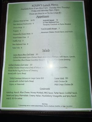 Menu photo 6 Kolby's Restaurant Bar and Billiards Keizer, OR Menu photo 6 Kolby's Restaurant Bar and Billiards Keizer, OR