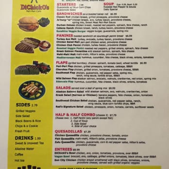 DiChicko's Peri Peri Cafe - The menu! - Cafes Near Me - North Augusta, South Carolina