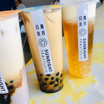 Sunright Tea Studio - Taro Boba Milk, Sunright Boba Milk Tea, and Jasmine Cheese with Boba - Bubble Tea Near Me - Diamond Bar, California