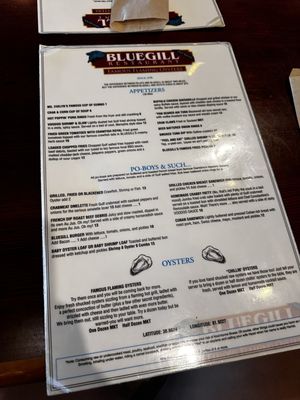 Menu photo 4 BLUEGILL Restaurant Spanish Fort, AL