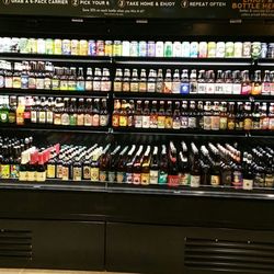 Choose your bottle, they'll open and pour into a glass if you want.  Awesome.