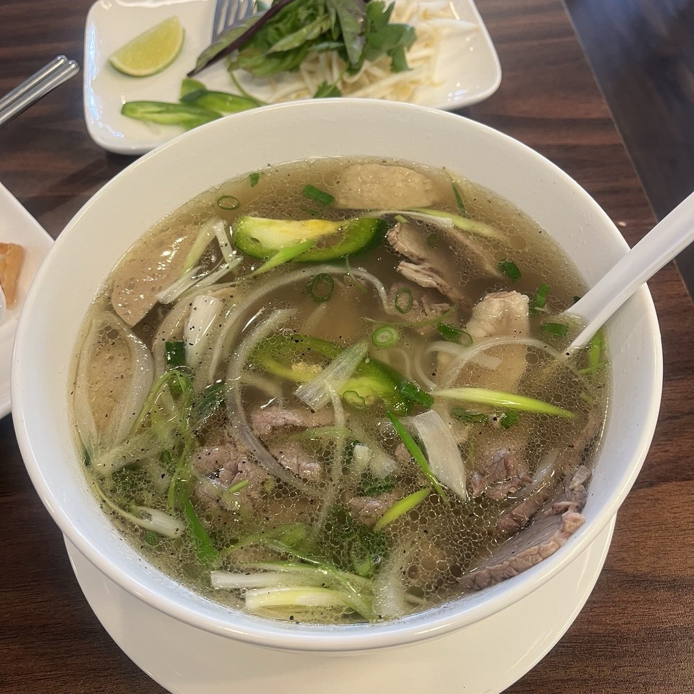 Vietfood - #15 Pho with rare steak, brisket and meatball. - Vietnamese Near Me - Boise, Idaho Vietfood - #15 Pho with rare steak, brisket and meatball. - Vietnamese Near Me - Boise, Idaho