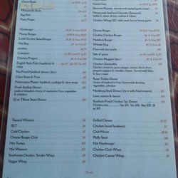 Village Grill - Le menu