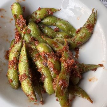Sushi Den - Spicy Edamame (Green Soy Beans) - Japanese Near Me - Denver, Colorado Sushi Den - Spicy Edamame (Green Soy Beans) - Japanese Near Me - Denver, Colorado