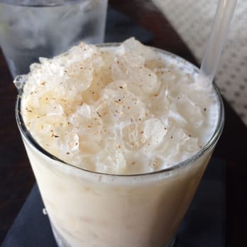 Barbaro - Milk punch with rye, simple syrup, rice milk, nutmeg, allspice, and cinnamon. Like horchata with a strong kick. - Pizza Near Me - San Antonio, Texas Barbaro - Milk punch with rye, simple syrup, rice milk, nutmeg, allspice, and cinnamon. Like horchata with a strong kick. - Pizza Near Me - San Antonio, Texas