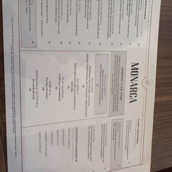 Monarca - Dinner menu - Wine Bars Near Me - The Woodlands, Texas