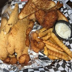 Five Star Grill - Catfish and 2 Shrimps Basket w/ fries