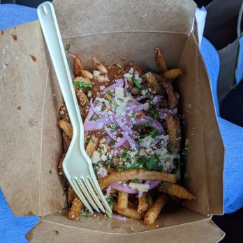 Understory - Fries with mole and almond cotija - Filipino Near Me - Oakland, California Understory - Fries with mole and almond cotija - Filipino Near Me - Oakland, California