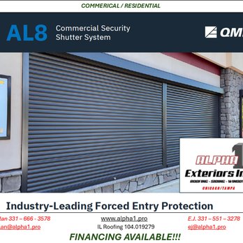 Alpha 1 Exteriors - Security Shutters - Roofing Near Me - Lisle, Illinois Alpha 1 Exteriors - Security Shutters - Roofing Near Me - Lisle, Illinois
