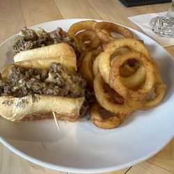 Cheesesteak special with onion rings 5/19/2024