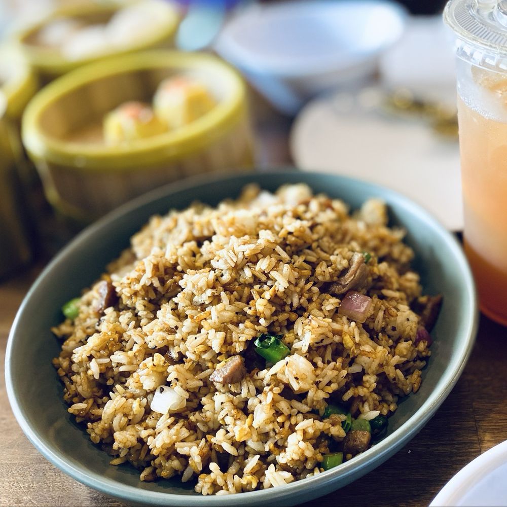 Truffle beef fried rice ($14), lemon tea ($4) Truffle beef fried rice ($14), lemon tea ($4)