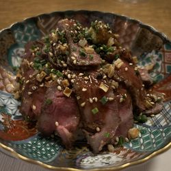 Acacia - A5 wagyu and rice with crispy garlic