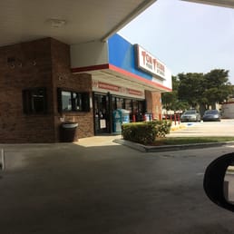 From out front