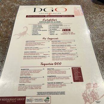 DGO Cocina Cantina - Menu - Mexican Near Me - Denver, Colorado DGO Cocina Cantina - Menu - Mexican Near Me - Denver, Colorado