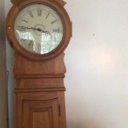 A beautiful and unique Ethan Allen Grandfather clock.  Keeping perfect time and chiming beautifully.