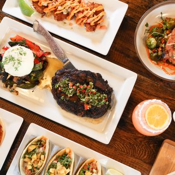 Tequila 61 - Jicama Coconut Shrimp Tacos, Gaucho Steak, Pork Chop Adobada, Salsa, Paloma Drink, and house salsa. - Mexican Near Me - Anchorage, Alaska Tequila 61 - Jicama Coconut Shrimp Tacos, Gaucho Steak, Pork Chop Adobada, Salsa, Paloma Drink, and house salsa. - Mexican Near Me - Anchorage, Alaska
