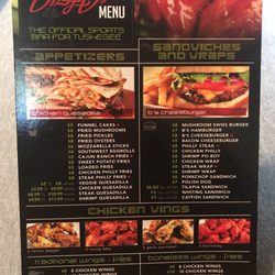 Bizzy Bs Bar and Grill - Menu