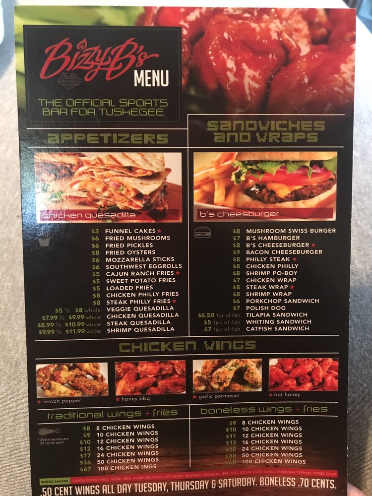 Food from Bizzy Bs Bar and Grill